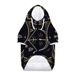 Vintage Sagittarius Zodiac Sign Print Dog Zip Up Hoodie