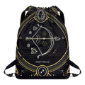 Vintage Sagittarius Zodiac Sign Print Drawstring Backpack