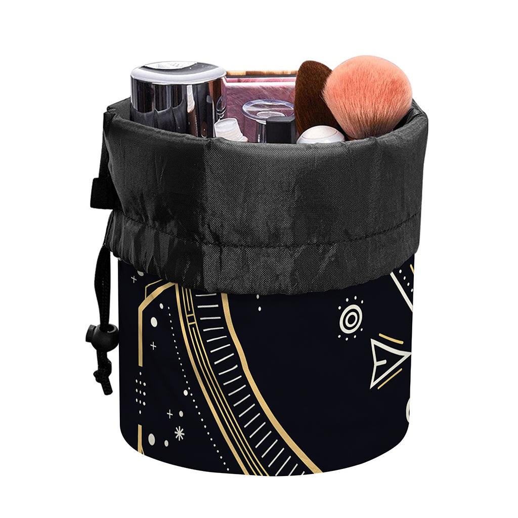 Vintage Sagittarius Zodiac Sign Print Drawstring Makeup Bag