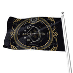 Vintage Sagittarius Zodiac Sign Print Flag