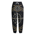 Vintage Sagittarius Zodiac Sign Print Fleece Lined Knit Pants