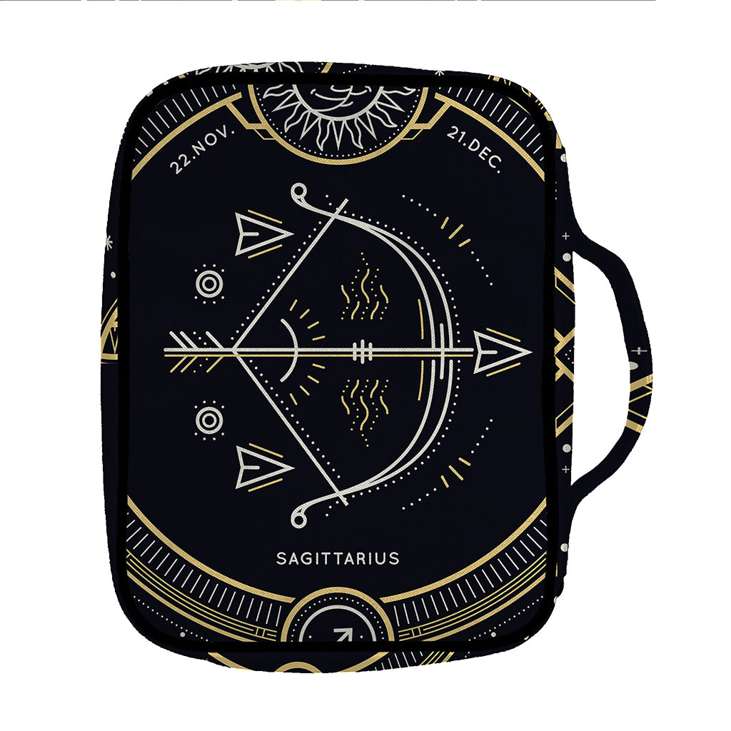 Vintage Sagittarius Zodiac Sign Print Front Pocket Bible Bag