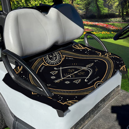 Vintage Sagittarius Zodiac Sign Print Golf Cart Seat Cover