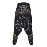 Vintage Sagittarius Zodiac Sign Print Hammer Pants