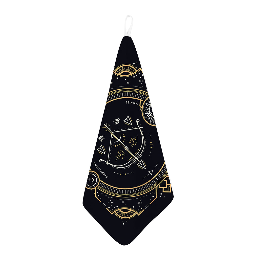 Vintage Sagittarius Zodiac Sign Print Hand Towel