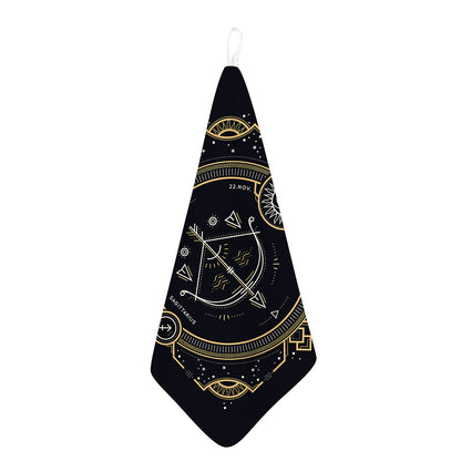 Vintage Sagittarius Zodiac Sign Print Hand Towel