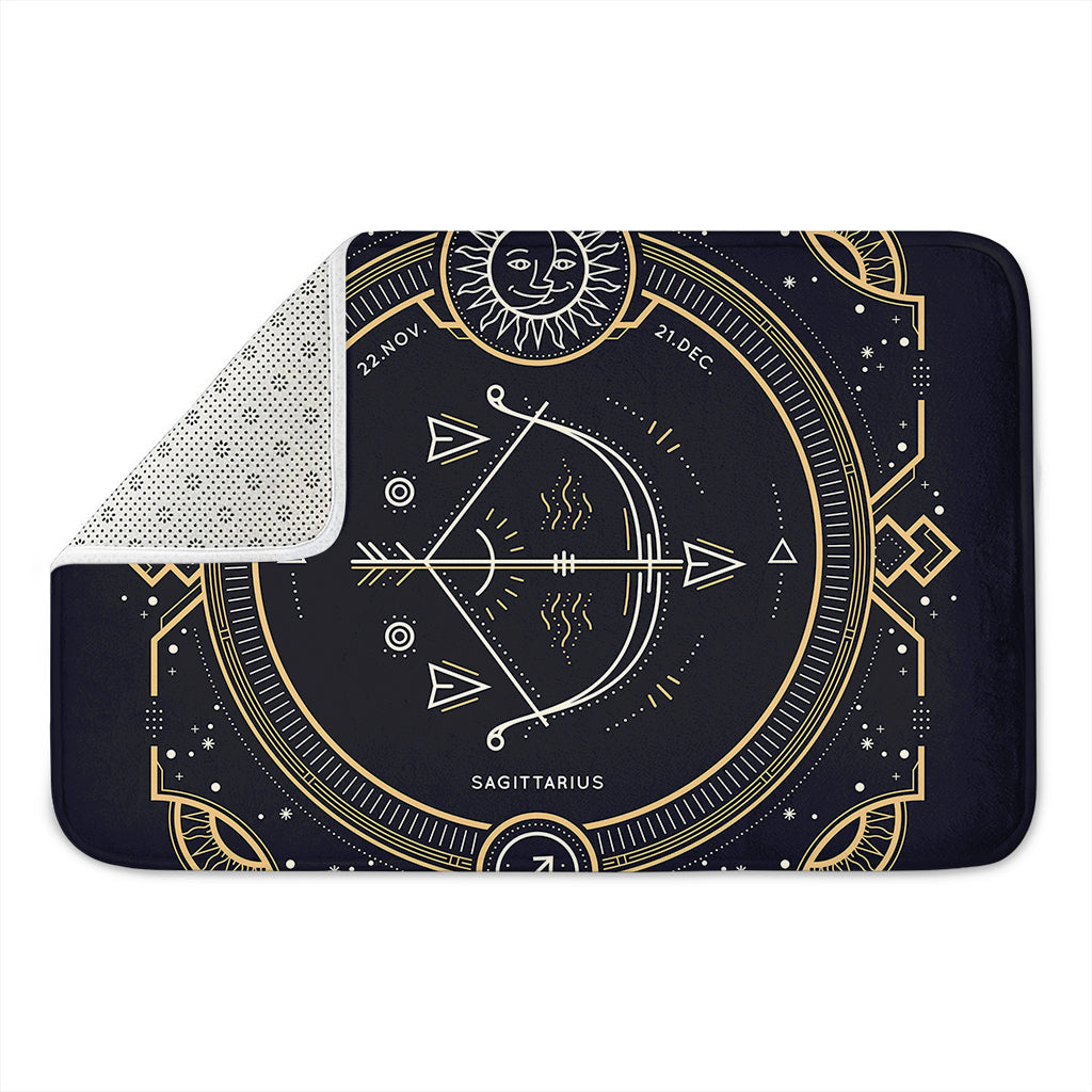Vintage Sagittarius Zodiac Sign Print Indoor Door Mat