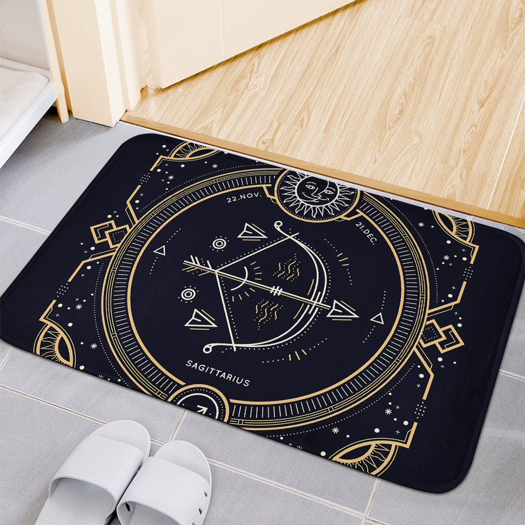 Vintage Sagittarius Zodiac Sign Print Indoor Door Mat