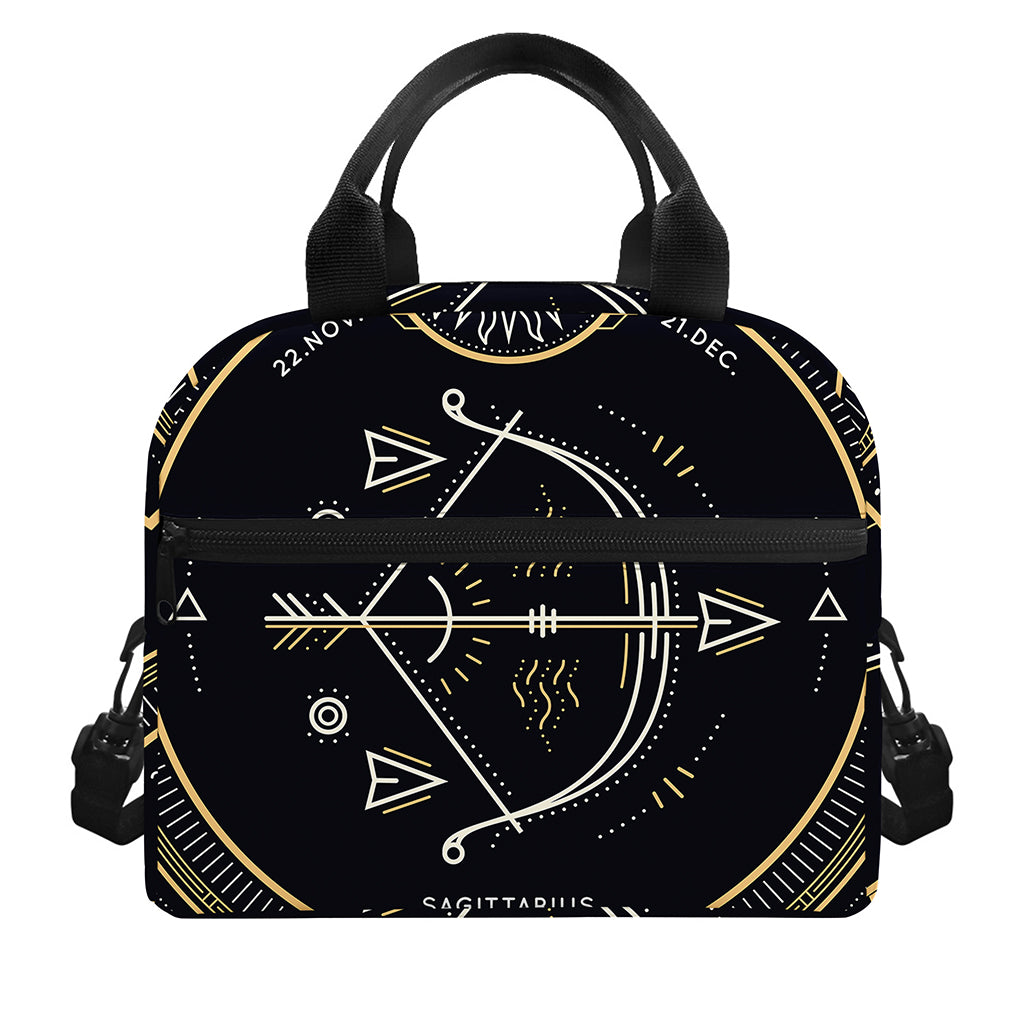 Vintage Sagittarius Zodiac Sign Print Insulated Lunch Bag