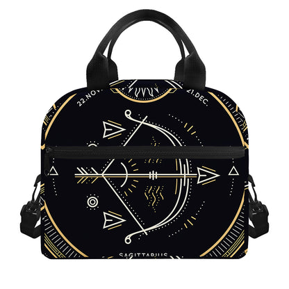 Vintage Sagittarius Zodiac Sign Print Insulated Lunch Bag
