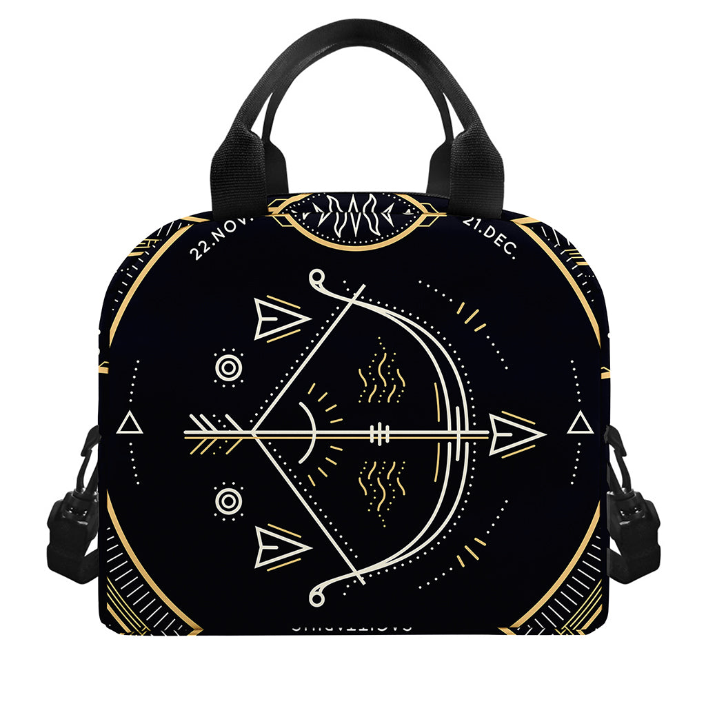 Vintage Sagittarius Zodiac Sign Print Insulated Lunch Bag