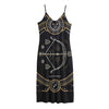 Vintage Sagittarius Zodiac Sign Print Jersey Midi Cami Dress