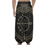 Vintage Sagittarius Zodiac Sign Print Lantern Pants