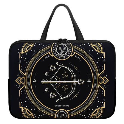 Vintage Sagittarius Zodiac Sign Print Laptop Sleeve With Handle