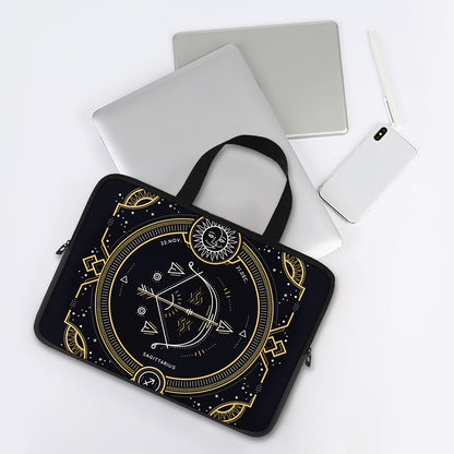 Vintage Sagittarius Zodiac Sign Print Laptop Sleeve With Handle