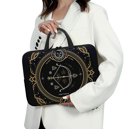 Vintage Sagittarius Zodiac Sign Print Laptop Sleeve With Handle