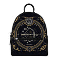 Vintage Sagittarius Zodiac Sign Print Leather Backpack