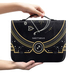 Vintage Sagittarius Zodiac Sign Print Leather Bible Cover