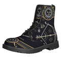 Vintage Sagittarius Zodiac Sign Print Lace-Up Boots