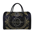 Vintage Sagittarius Zodiac Sign Print Leather Duffel Bag