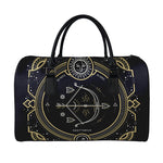 Vintage Sagittarius Zodiac Sign Print Leather Duffle Bag