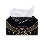 Vintage Sagittarius Zodiac Sign Print Leather Tissue Box Cover