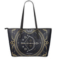 Vintage Sagittarius Zodiac Sign Print Leather Tote Bag With Zipper