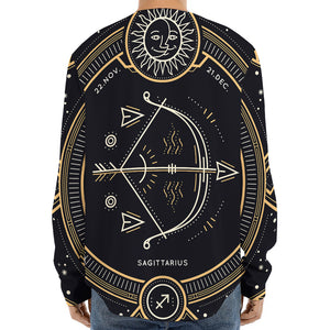 Vintage Sagittarius Zodiac Sign Print Long Sleeve Baseball Jersey