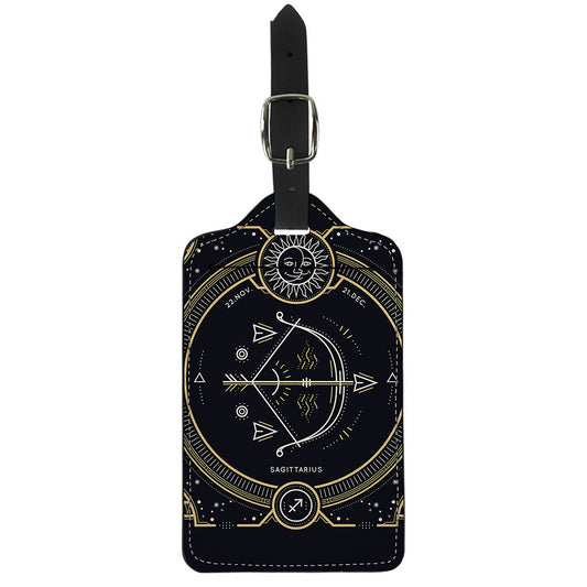 Vintage Sagittarius Zodiac Sign Print Luggage Tag