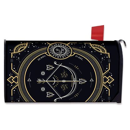 Vintage Sagittarius Zodiac Sign Print Mailbox Cover