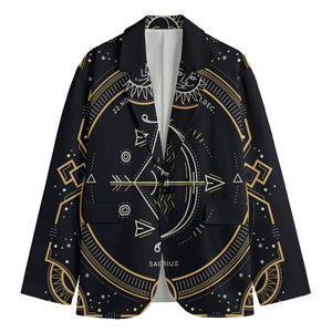 Vintage Sagittarius Zodiac Sign Print Men's Blazer