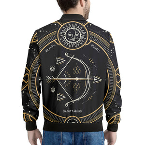 Vintage Sagittarius Zodiac Sign Print Men's Bomber Jacket