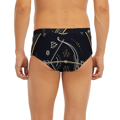 Vintage Sagittarius Zodiac Sign Print Men's Briefs