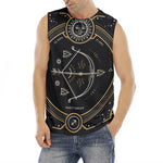 Vintage Sagittarius Zodiac Sign Print Men's Fitness Tank Top