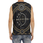 Vintage Sagittarius Zodiac Sign Print Men's Fitness Tank Top