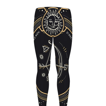 Vintage Sagittarius Zodiac Sign Print Men's leggings