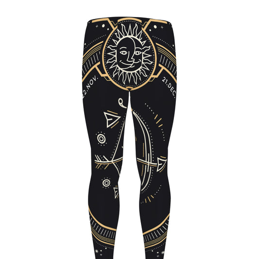 Vintage Sagittarius Zodiac Sign Print Men's leggings