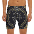 Vintage Sagittarius Zodiac Sign Print Men's Long Boxer Briefs