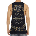 Vintage Sagittarius Zodiac Sign Print Men's Muscle Tank Top