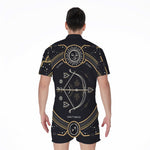 Vintage Sagittarius Zodiac Sign Print Men's Rompers