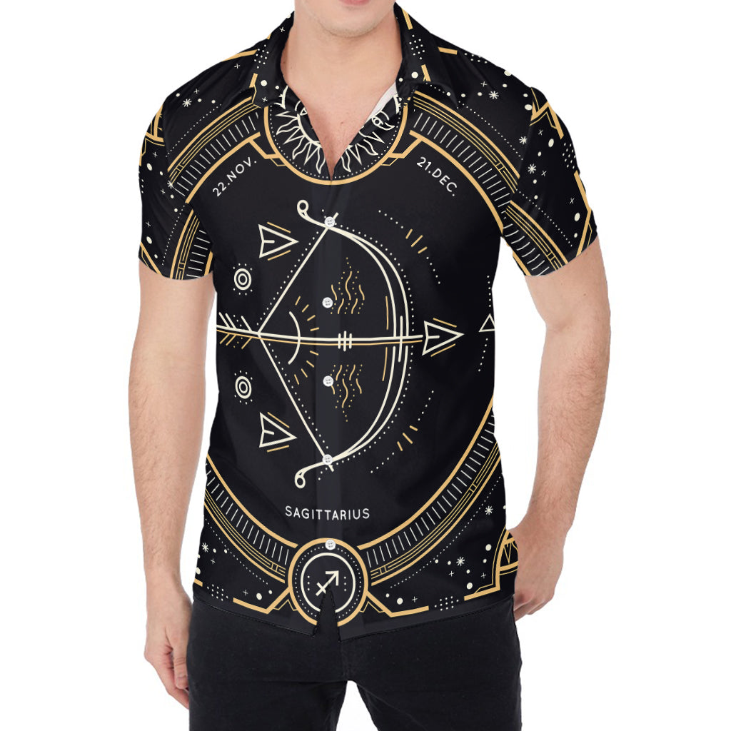 Vintage Sagittarius Zodiac Sign Print Men's Shirt