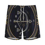Vintage Sagittarius Zodiac Sign Print Men's Sports Shorts