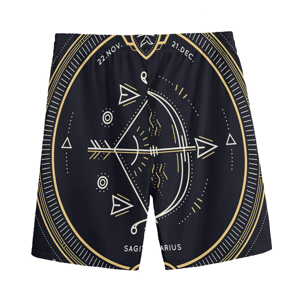 Vintage Sagittarius Zodiac Sign Print Men's Sports Shorts