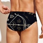 Vintage Sagittarius Zodiac Sign Print Men's Swim Briefs