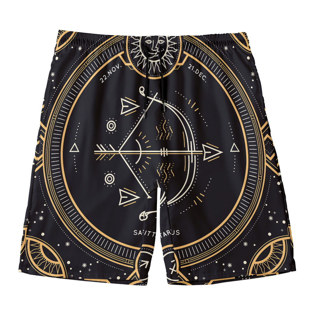 Vintage Sagittarius Zodiac Sign Print Men's Swim Trunks