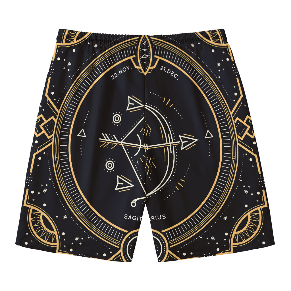Vintage Sagittarius Zodiac Sign Print Men's Swim Trunks