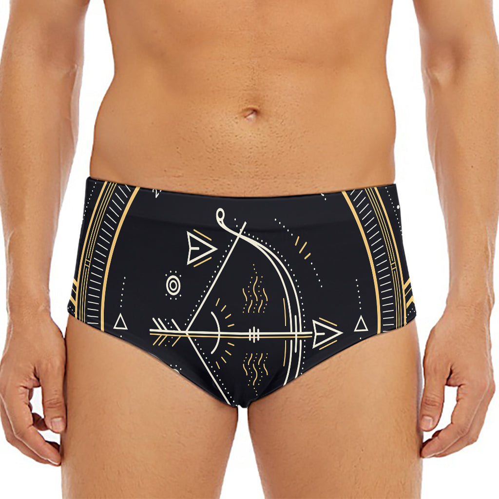 Vintage Sagittarius Zodiac Sign Print Men's Triangle Swim Briefs