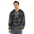 Vintage Sagittarius Zodiac Sign Print Men's Velvet Pullover Hoodie