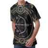 Vintage Sagittarius Zodiac Sign Print Men's Velvet T-Shirt