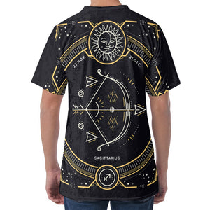 Vintage Sagittarius Zodiac Sign Print Men's Velvet T-Shirt